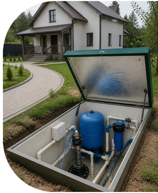 Автономное водоснабжение дома в Нижнекамске от 152085 р. | АПаруса-Нжм